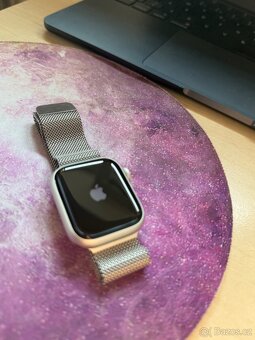 Prodám Apple Watch 9 41mm GPS+Cellular Milánsky tah - 7