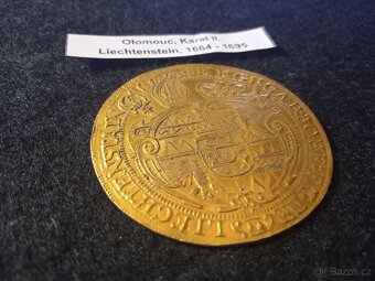 6 ti Dukát 1672,Karel II.Olomouc RR.-VELKÁ VZÁCNOST - 7