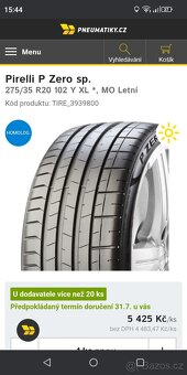 275/35 R20 + 245/40 R20 XL Nové Pirelli DOT 25 - 7
