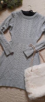 Shein copánkové svetrové mini šaty - 7