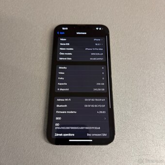 iPhone 13 Pro Max 256GB, pěkný stav, 12 měsíců záruka - 7