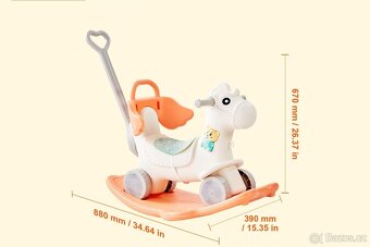 Multifunkční houpací kůň 3v1 pro děti 1-3 roky - 7