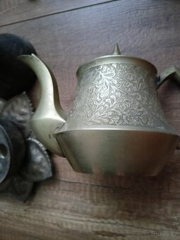 Hmoždíř,džezva,svícen,konvice,alpaka. - 7