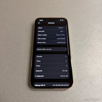 iPhone 13 Pro 128GB zlatý, 100% baterie, rok záruka - 7
