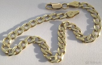Zlatý masivní pánský náramek 14K ( 585 punc) 9,75 gramů - 7