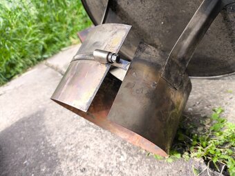 komínové roury 160mm průměr, 2mm tloušťka; komínová stříška - 7