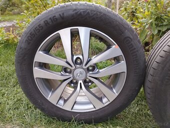 Originál ALU kola Hyundai i30 R16 + letní pneu - 7