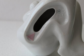 Sedící nahá dívka – Jiří Černoch - Royal Dux, styl Brusel - 7