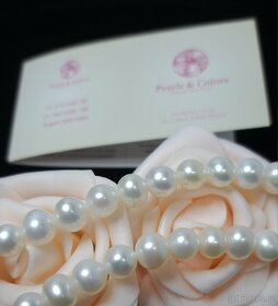 Náhrdelník z pravých perel ( 42cm) + certifikát - 7