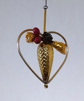 vánoční ozdoby – srdíčka - 7