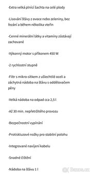 Odšťavňovač Silvercrest SFE 450 - 7