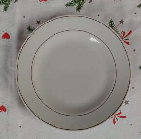 Porcelánové dezertní talíře, retro - 7