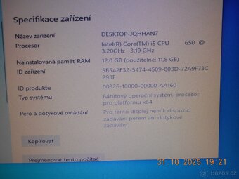 PC + 2x LCD; IntelCore i5 3,2Ghz; 12GB DDR3, SSD disk, DVDRW - 7