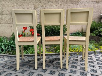 Starožitné kuchyňské selské židle - 30. léta - 7