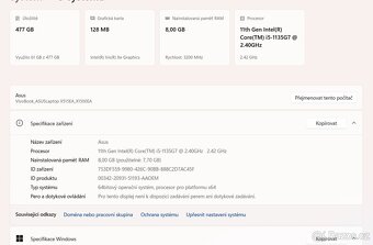 Asus VivoBook X515EA - i5 11. generace, 8GB RAM, 512GB SSD - 7