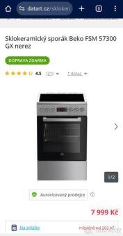 Elektrický sklokeramický NOVÝ nerezový sporák Beko - 7