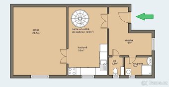 Mezonetový byt v cihlovém domě 3+kk, 75m² v centru  Kralup n - 7