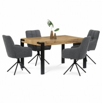 Jídelní židle v šedé barvě HC-531, otočná - 7