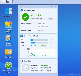 NAS Synology DS213+ + 2× 3TB WD Red - 7