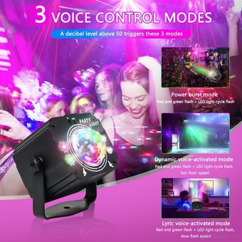 3-v-1 disco light party light: - 7