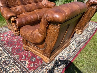 Kožená rustikální sedací souprava 3 - 1 - 1 . - 7