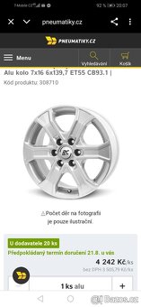 Alu kola Ford Ranger 6x139, 7 - 7