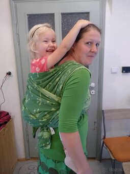 Šátek na nošení dětí Little Frog Kiss the Green Frog vel 5 - 7