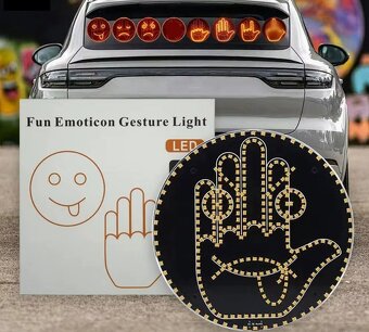 Auto Fun Smile Face Lights s dálkovým ovládáním - 7