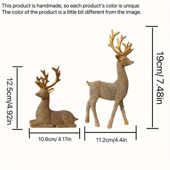 Vánoční ručně dělaná sada sobů - 7