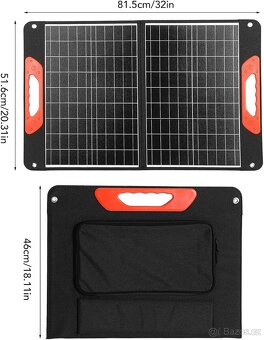 Skládací solární panel monokrystalický 80W + příslušenství - 7