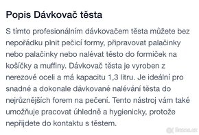 Gastro dávkovać těsta z nerez oceli - 7