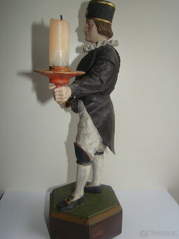 Řezbaná figurka horníka, P. Schneider, 39 cm, unikátní, dobr - 7