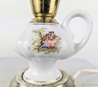 Retro porcelánová lampička Polam - 7