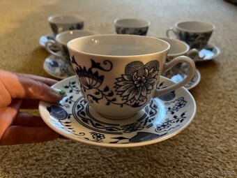 Kávový/ čajový servis - cibulák, šálky 6 ks - 7