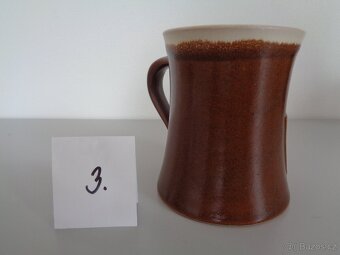 Keramické hrníčky, váza, svícen a miska (nepoužívané) - 7