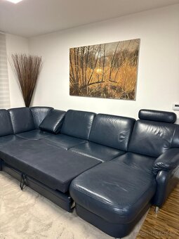 Kožená rozkládací sedačka - 7