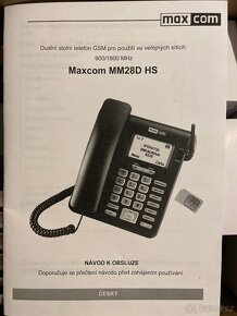 Stolní telefon se slotem pro SIM kartu, Maxcom - 7