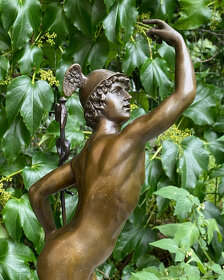 Vysoká bronzová soška socha Hermés Merkur - 7