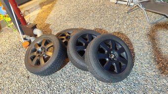 ALU kola Originál VW Borbet 6,5Jx16 5x100 pneu LETNÍ 205/55 - 7