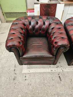 CHESTERFIELD ŠTÝL 3+1+1+UŠÁK KRESLO - 7