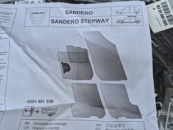 textilní koberce Confort sada Dacia Sandero II , Sandero Ste - 7