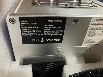 Fiber laser OMTech 30W 175x175 mm s ochranným boxem - 7