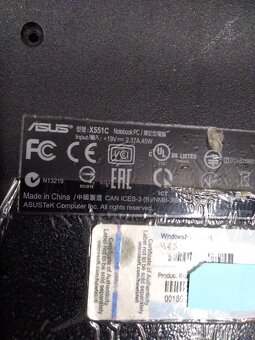 Notebook ASUS X551C bez nabíječky. - 7