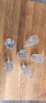 SKLENKY VINTAGE MURANO ITÁLIE RUČNĚ DEKOROVANÉ - SADA 6 KUSŮ - 7