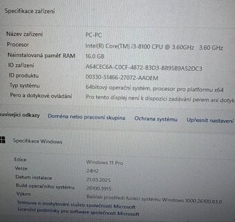 PC NA HRY/INTEL 8100/4JÁDRO/NVIDIA GTX/16GB DDR4/512GB SSD - 7