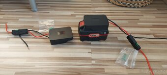 Redukce,pro Aku baterii Parkside 20V,vypínač+pojistka,Nové. - 7