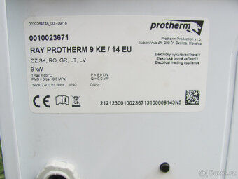 ELEKTROKOTEL PROTHERM RAY 9KE - 9KW - 7