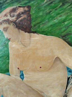 obraz LOVKYNĚ, akt, olej, sign. F. Dobřanský 1940, 125x90cm - 7
