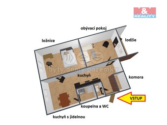 Pronájem bytu 2+1, 63 m², Rychnov nad Kněžnou, ul. Sokolovsk - 7