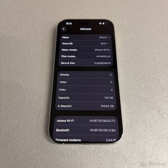 iPhone 16 Pro 128GB bílý, 100% baterie, bez škrábance - 7